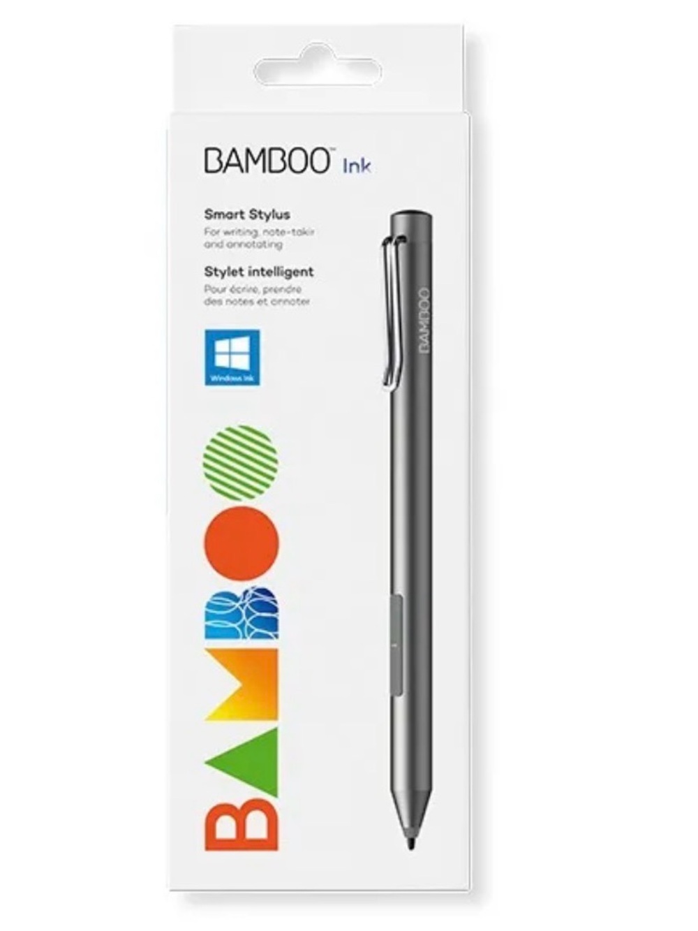 Wacom Bamboo Ink Smart Stylus + Rechargeable AAAA Batteries & USB Charger